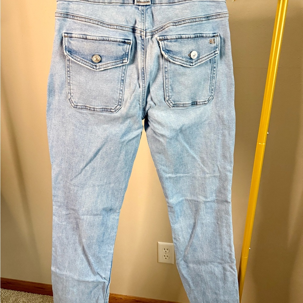 American Eagle Outfitters Light Blue Boot Cut Jeans 90s Skinny Kick - Picture 5 of 8